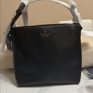 Kate Spade Black Textured Shoulder Bag
